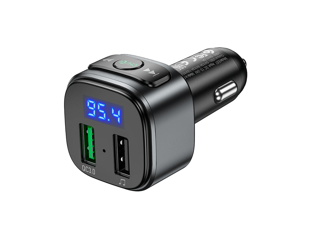 Hoco E67 Fighter” QC3.0 With Wireless FM Transmitter Car Charger in Qatar Hoco E67 Fighter” QC3.0 With Wireless FM Transmitter Car Charger in Qatar